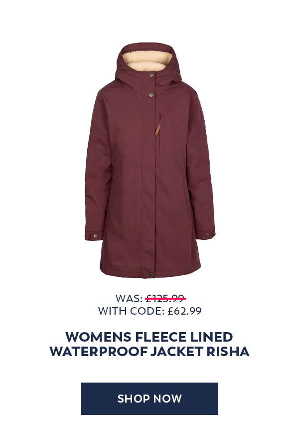Womens Fleece Lined Waterproof Jacket Risha