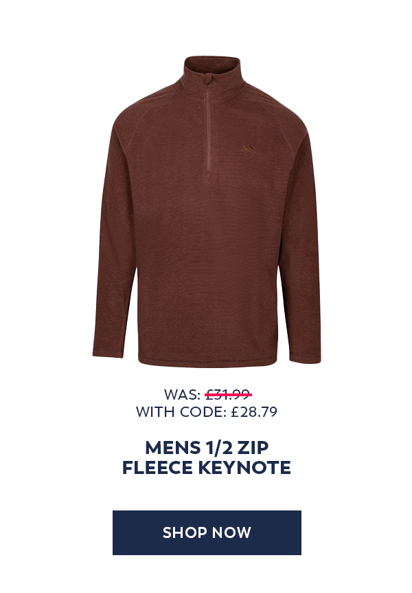 Trespass Mens 1/2 Zip Fleece Keynote
