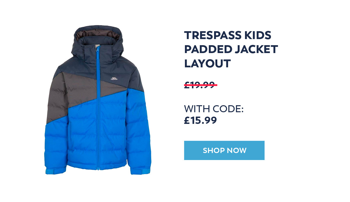 Trespass Kids Padded Jacket Layout