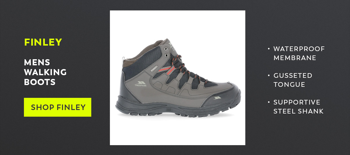 Trespass Mens Finley Mid Waterproof Hiking Boots