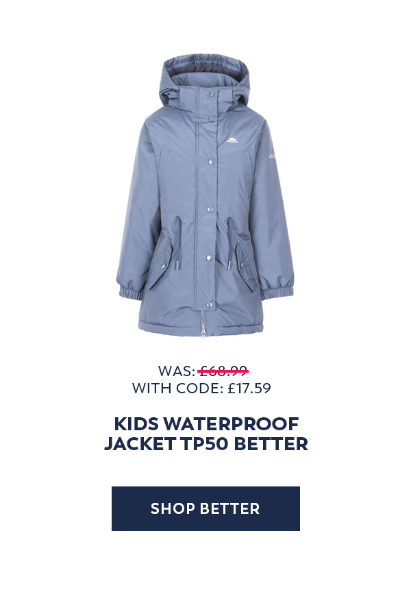 Trespass Kids Waterproof Jacket TP50 Better