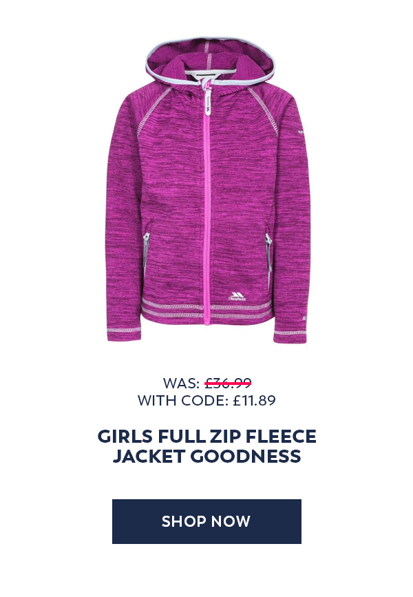 Girls Full Zip Fleece Jacket Goodness