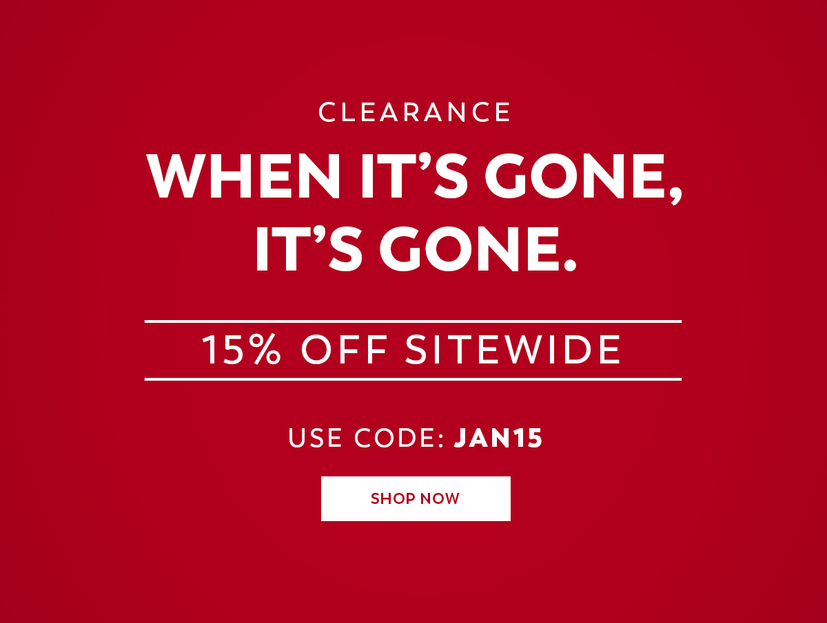15% Off Sitewide - Use Code: JAN15