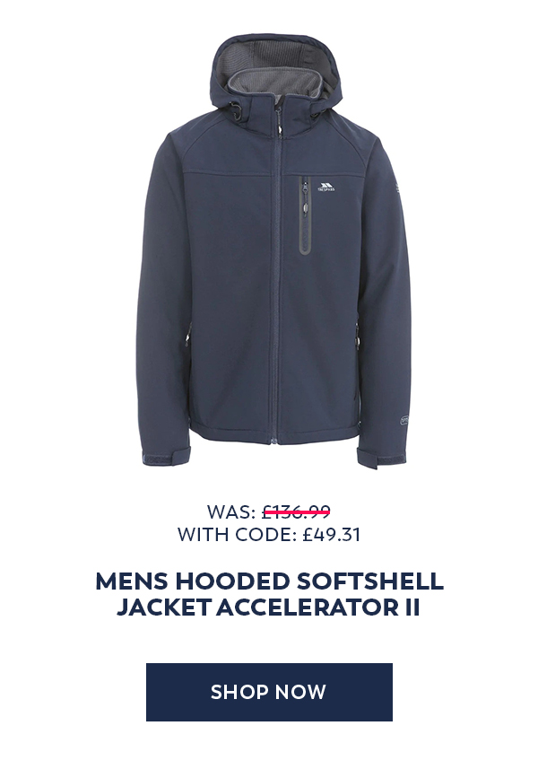Trespass Mens Hooded Softshell Jacket Accelerator II
