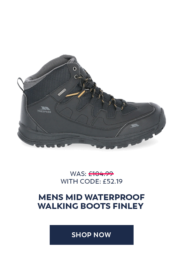 Trespass Mens Finley Mid Waterproof Hiking Boots
