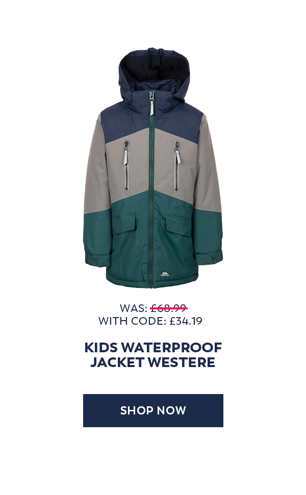 Trespass Kids Waterproof Jacket Westere