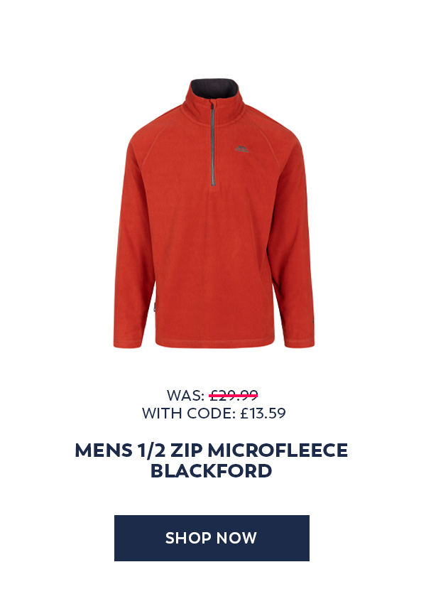 Mens 1/2 Zip Microfleece Blackford