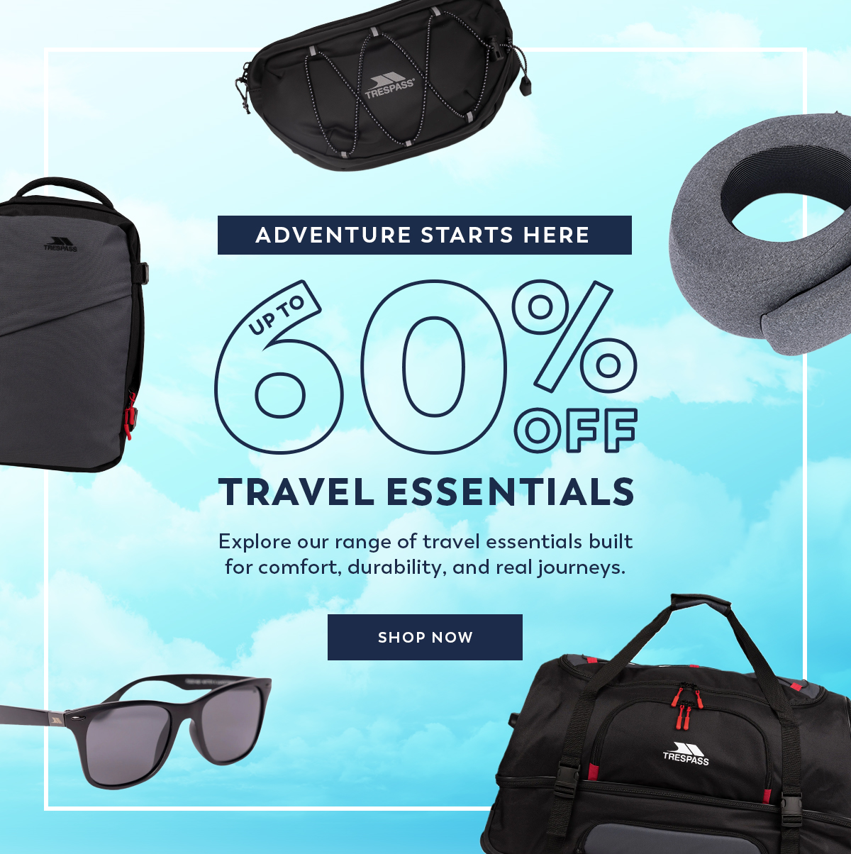 Up to 60% Off Travel Essentials - Shop Now