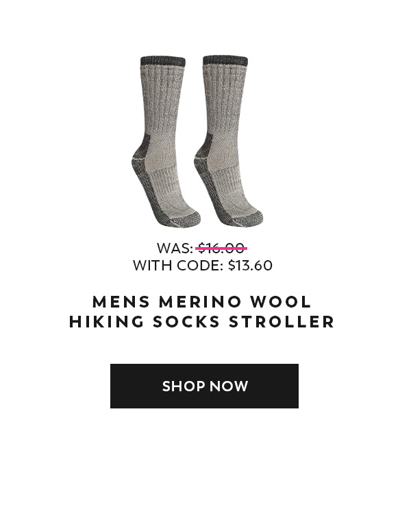 Mens Merino Wool Hiking Socks Stroller