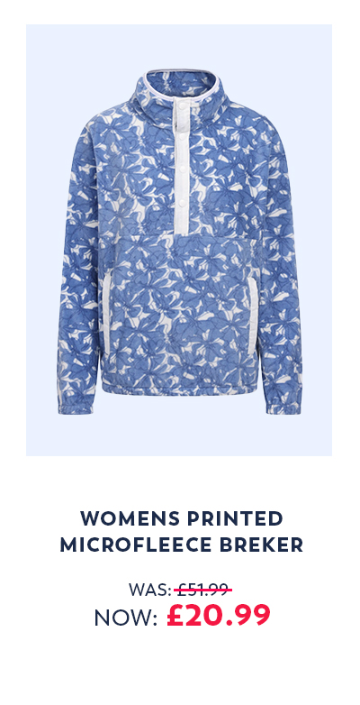 Womens Printed Microfleece Breker