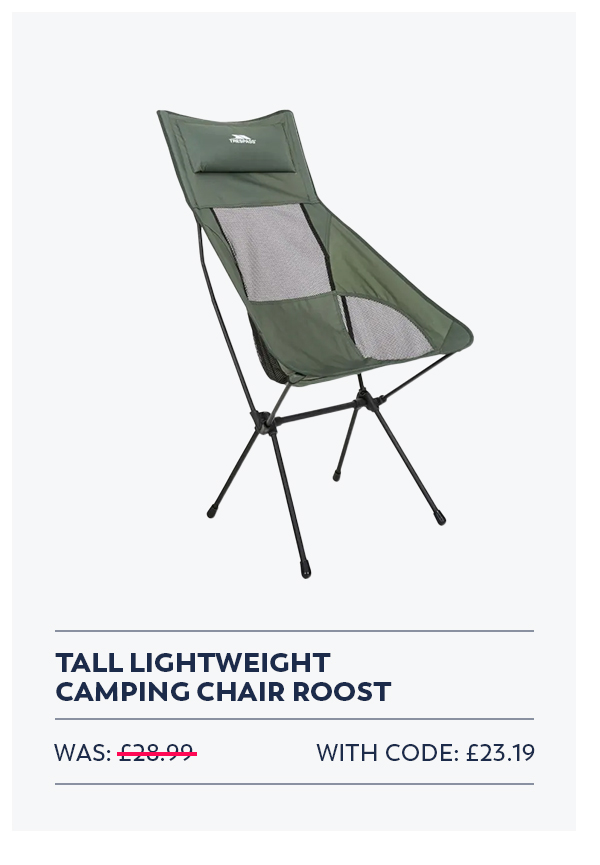 Trespass Tall Lightweight Camping Chair Roost
