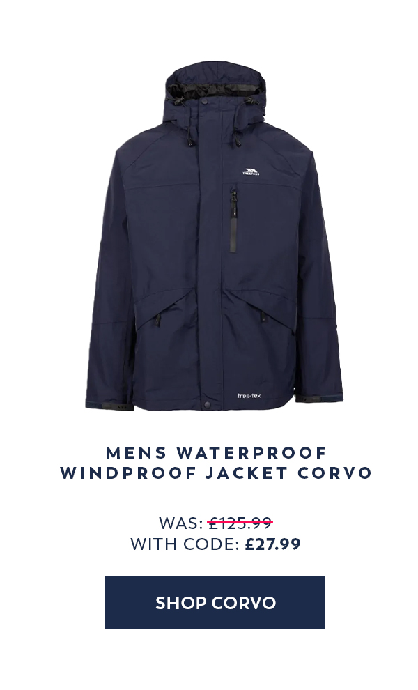 Mens Waterproof Windproof Jacket Corvo