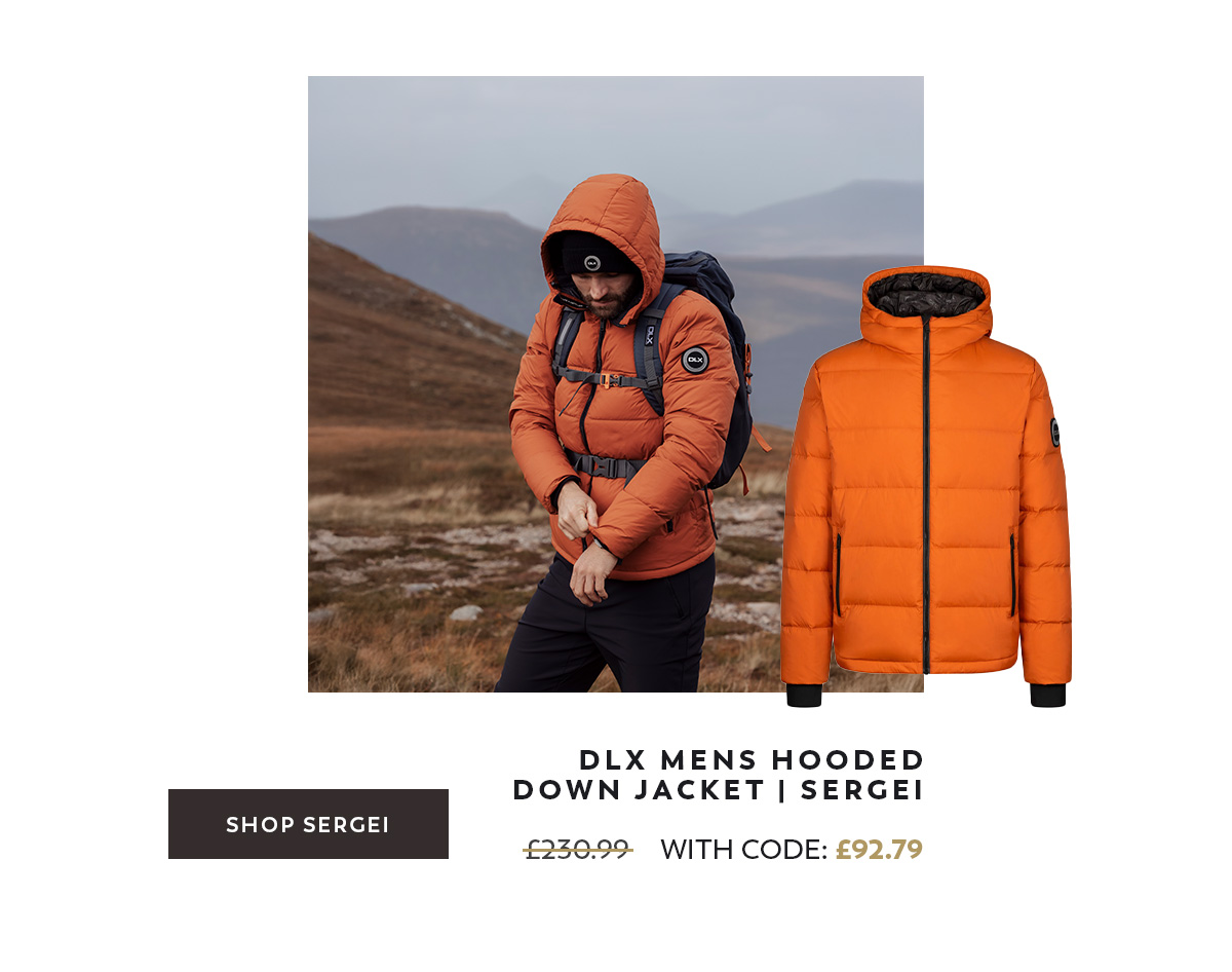 DLX Mens Hooded Down Jacket Sergei