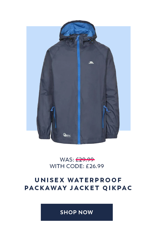 Unisex Waterproof Packaway Jacket Qikpac
