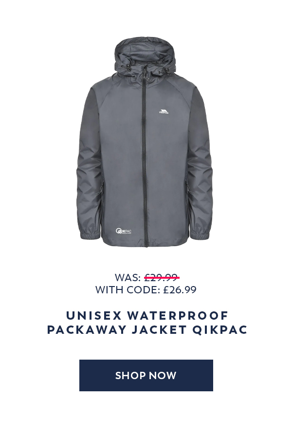Unisex Waterproof Packaway Jacket Qikpac