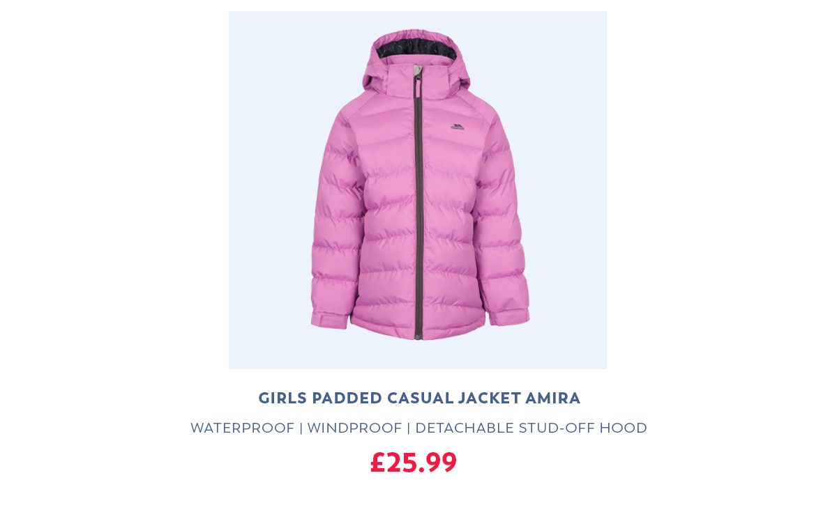 Girls Padded Casual Jacket Amira