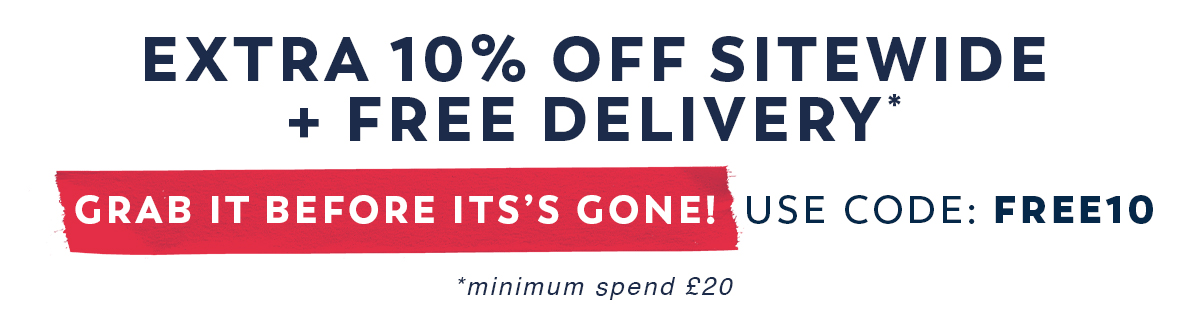 Extra 10% Off Sitewide + Free Delivery - Use Code: FREE10
