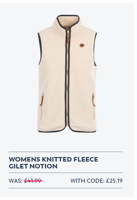 Womens Knitted Fleece Gilet Notion