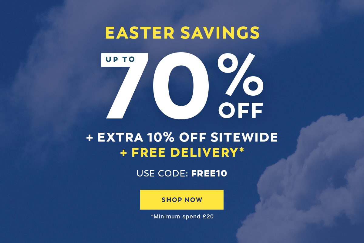 Up to 70% Off + Extra 10% Off and Free Delivery - Use Code: FREE10