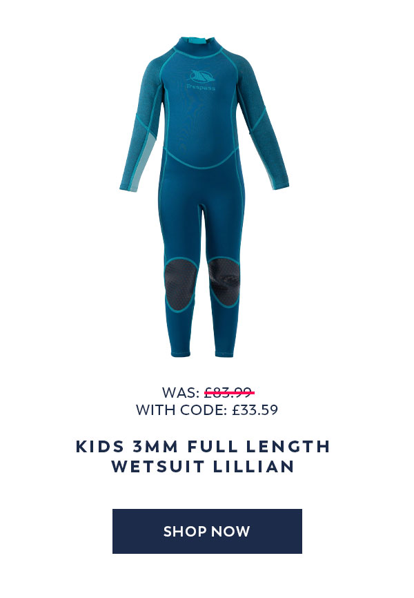  Kids 3mm Full Length Wetsuit Lillian