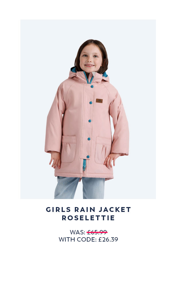 Girls Rain Jacket Roselettie