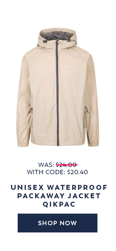 Unisex Waterproof Packaway Jacket Qikpac