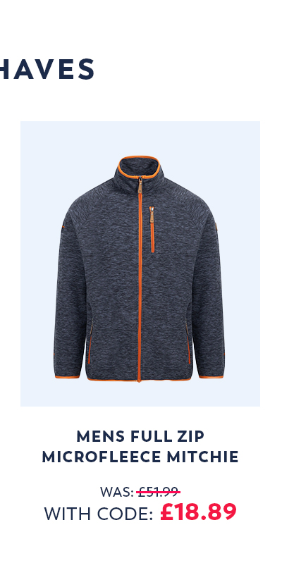 Mens Full Zip Microfleece Mitchie