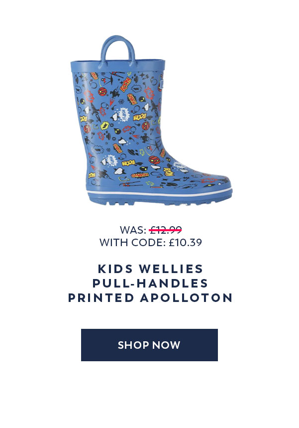 Kids Wellies Pull-Handles Printed Apolloton
