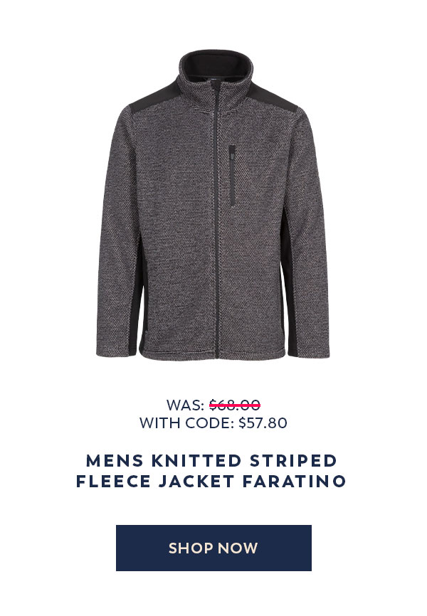 Mens Knitted Striped Fleece Jacket Faratino