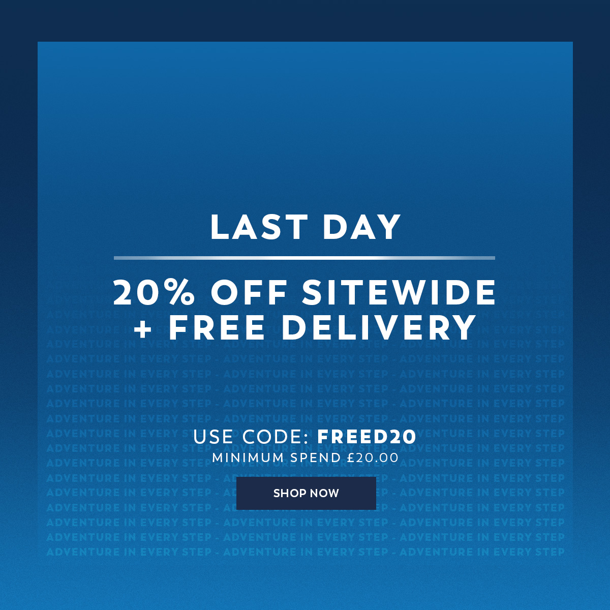 20% Off + Free Delivery - Use Code: FREED20