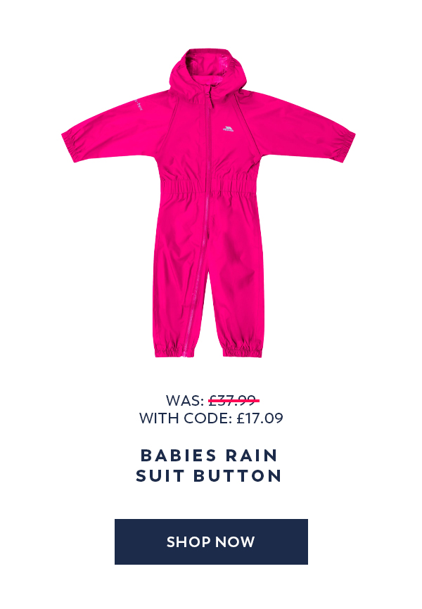 Trespass Babies Rain Suit Button