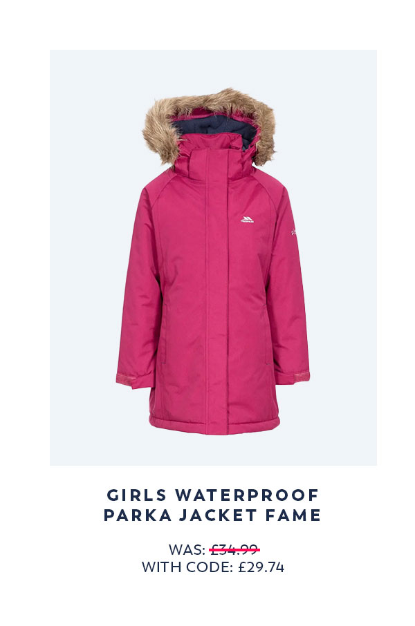 Girls Waterproof Parka Jacket Fame