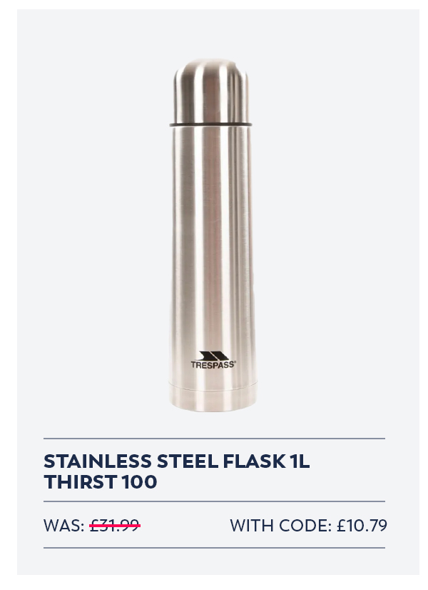 Stainless Steel Flask 1L Thirst 100