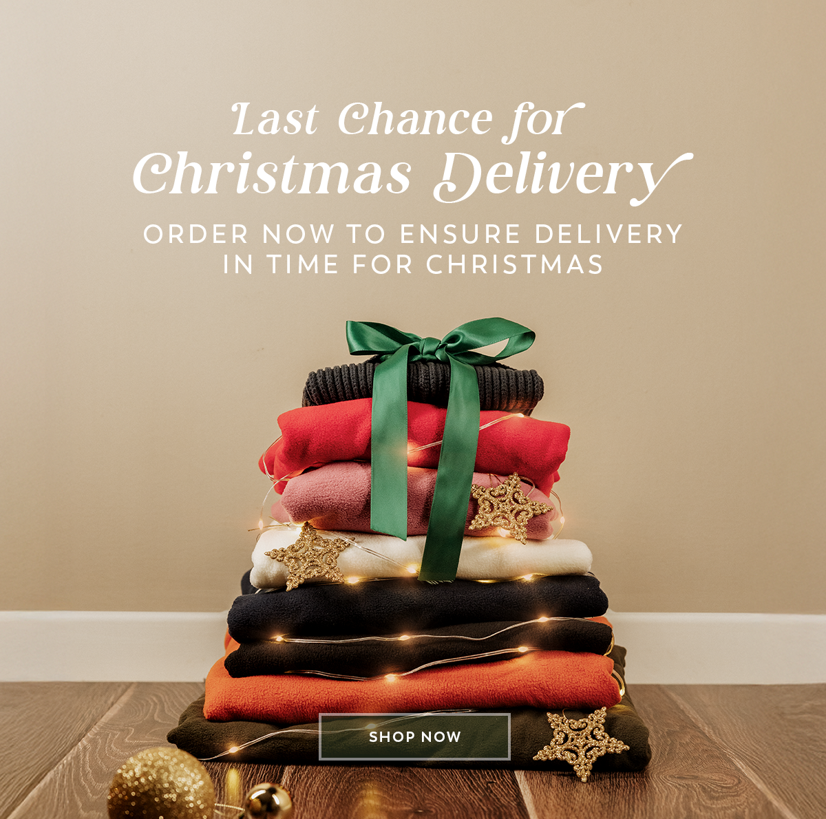 Order now to ensure delivery in time for Christmas