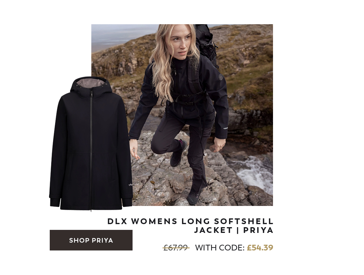 DLX Womens Long Softshell Jacket Priya
