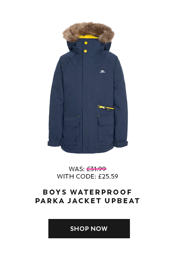 Boys Waterproof Parka Jacket Upbeat