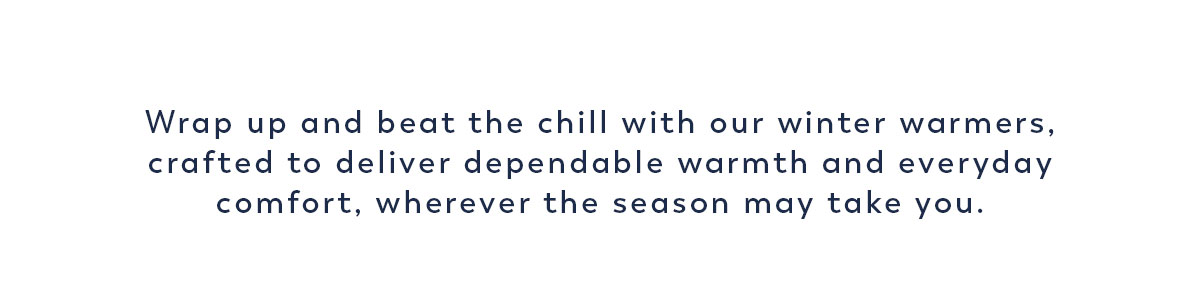 20% Off Winter Warmers