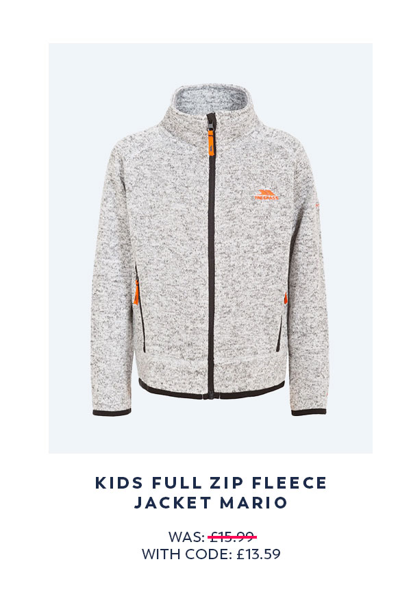 Kids Full Zip Fleece Jacket Mario