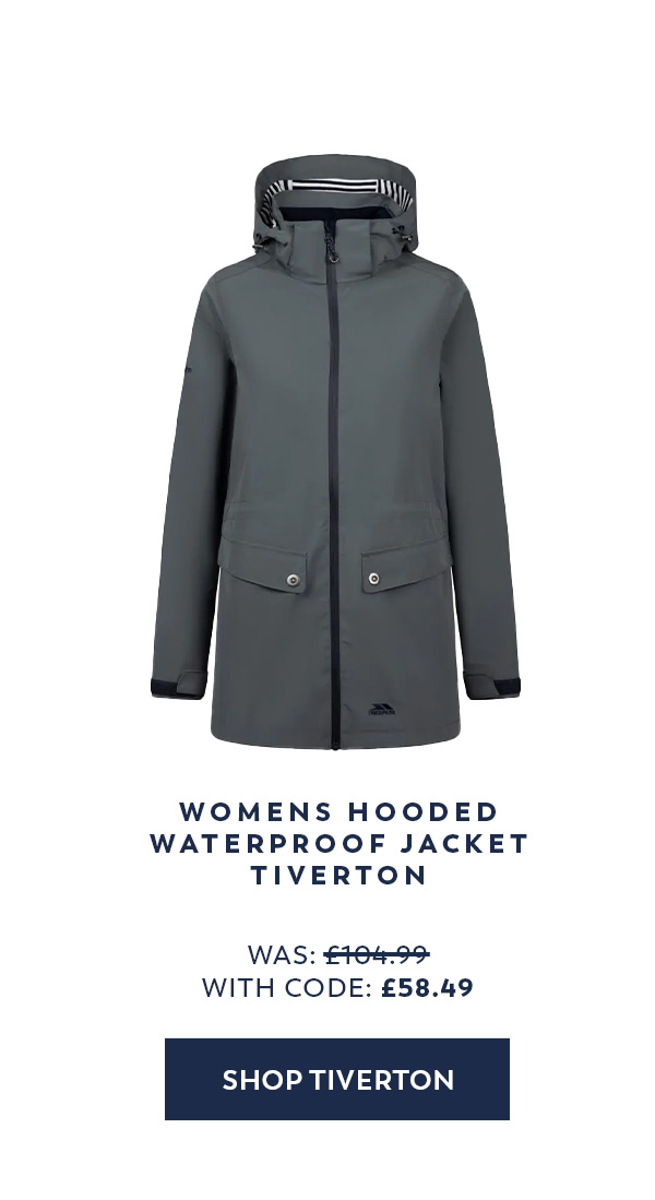 Womens Hooded Waterproof Jacket Tiverton