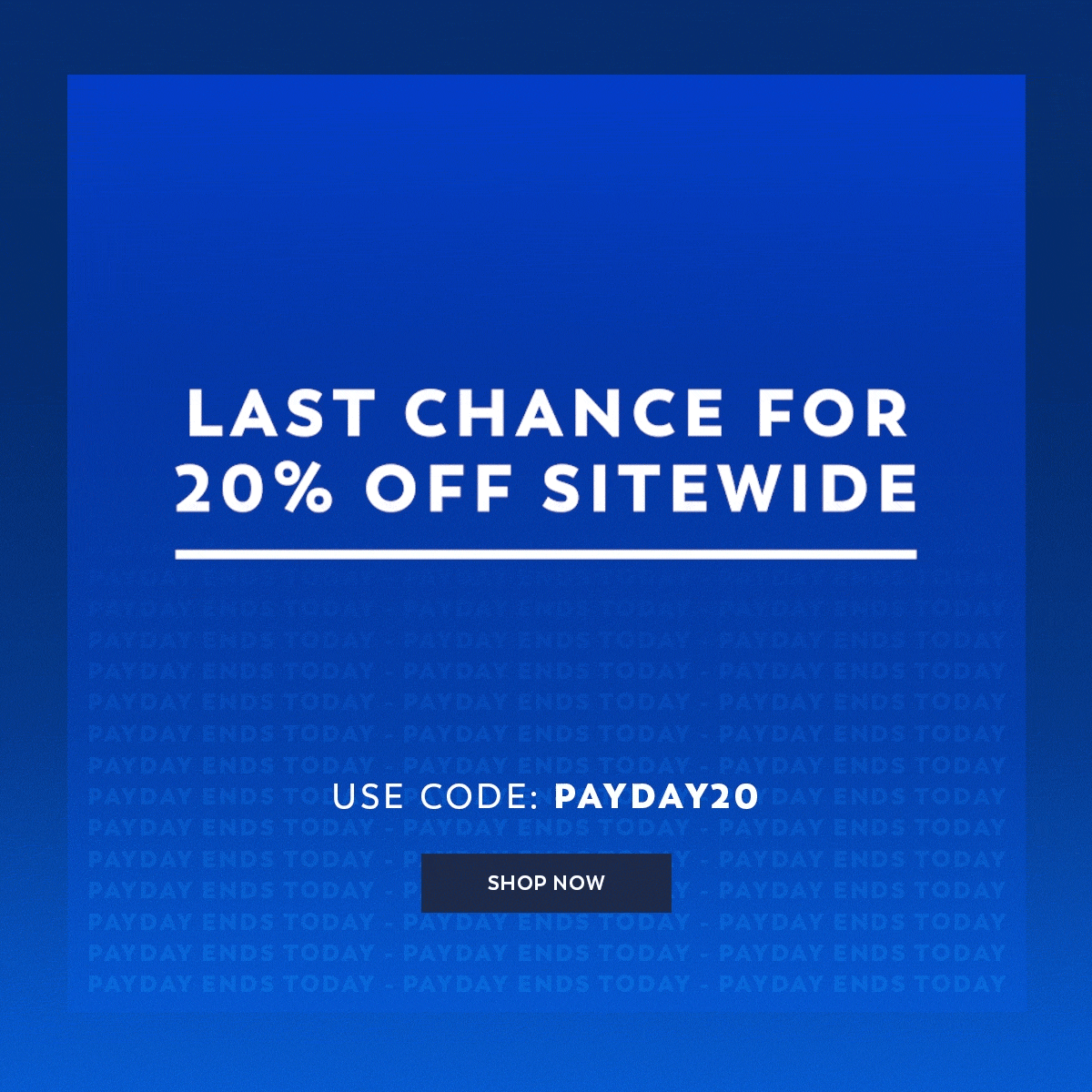 20% Off - Use Code: PAYDAY20