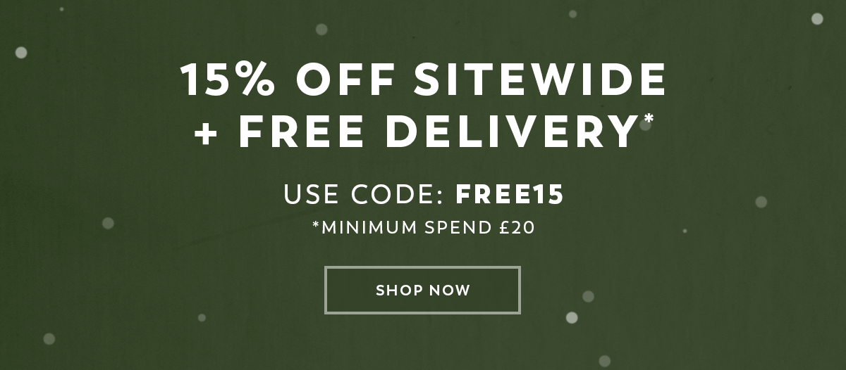 15% Off Sitewide + Free Delivery - Use Code: FREE15