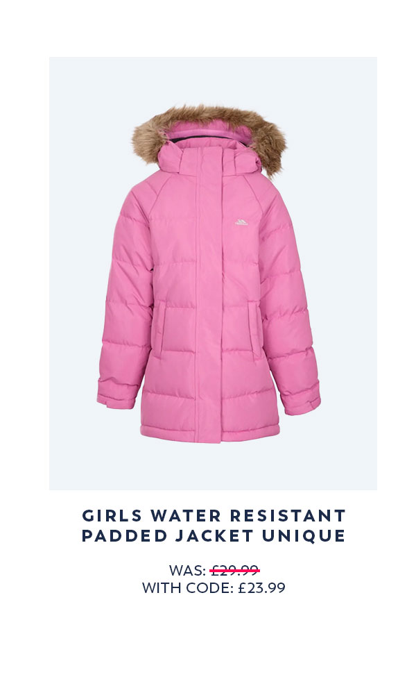 Girls Water Resistant Padded Jacket Unique