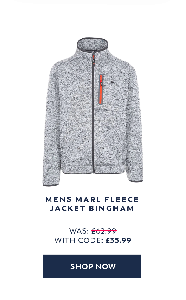 Mens Marl Fleece Jacket Bingham
