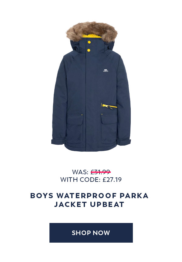 Boys Waterproof Parka Jacket Upbeat