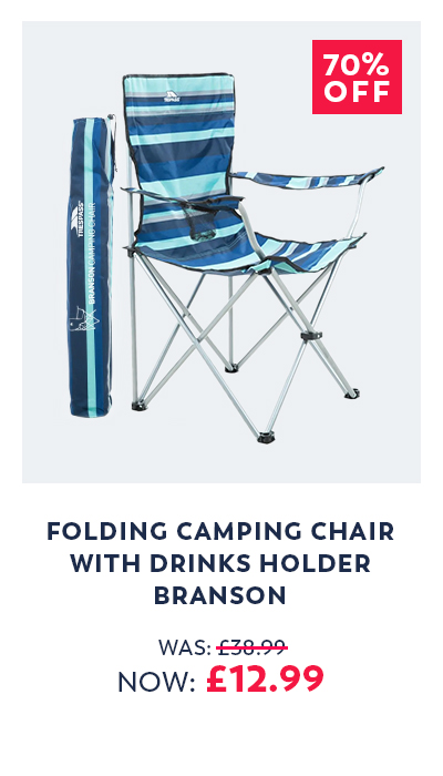 Folding Camping Chair with Drinks Holder Branson