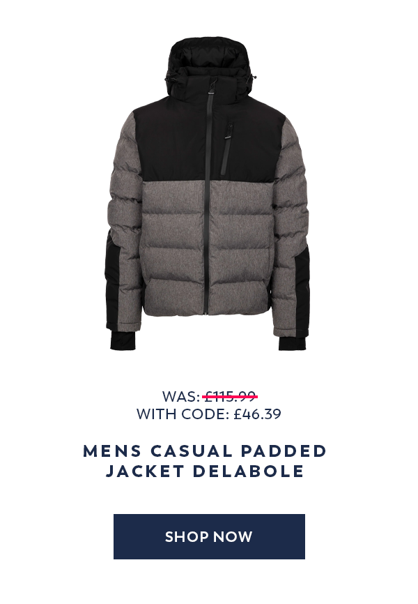 Mens Casual Padded Jacket Delabole